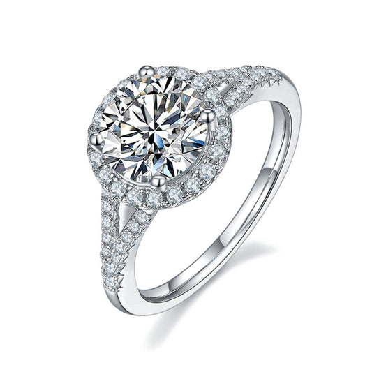 Polaris Halo Moissanite Ring